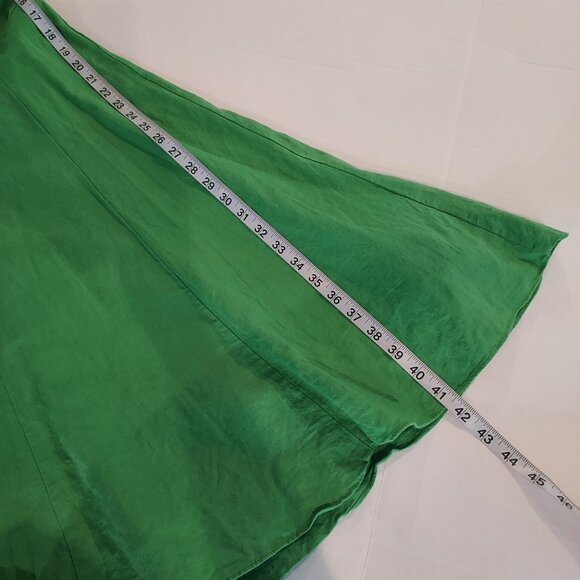 TOME Collective Linen Blend Green Midi Dress Size 8 - Picture 9 of 12